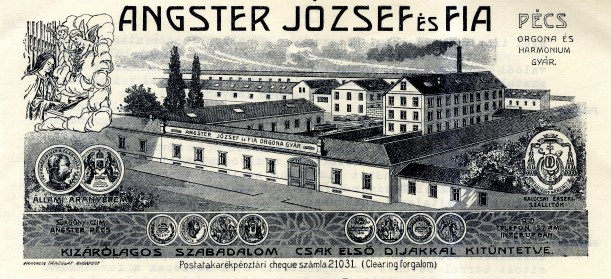 A Mária utcai épület végső formájának rajza az üzleti levélpapírokon. Teljes egészében nem valósult meg. (Képjegyzék 33)